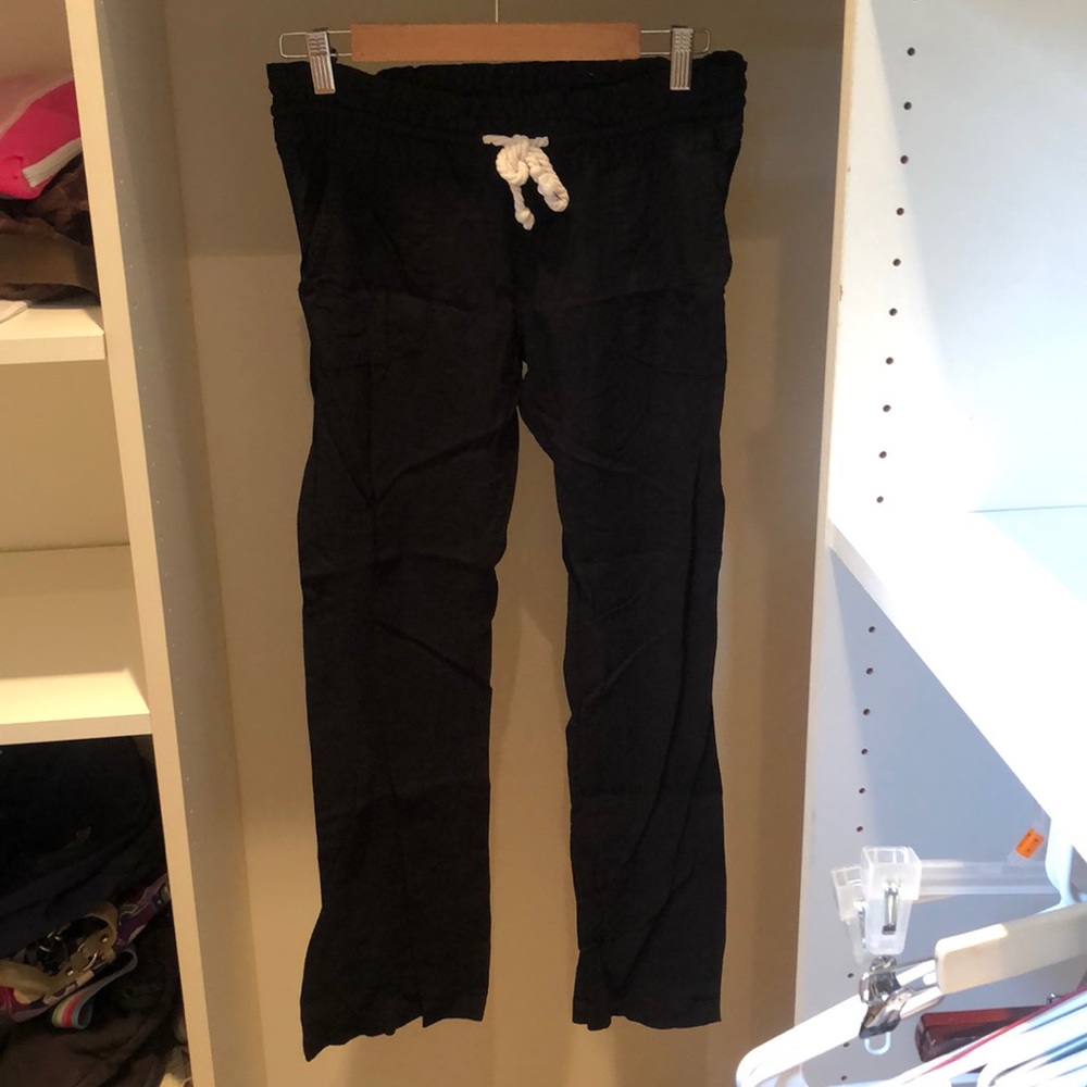 Roxy black gauze beach pants